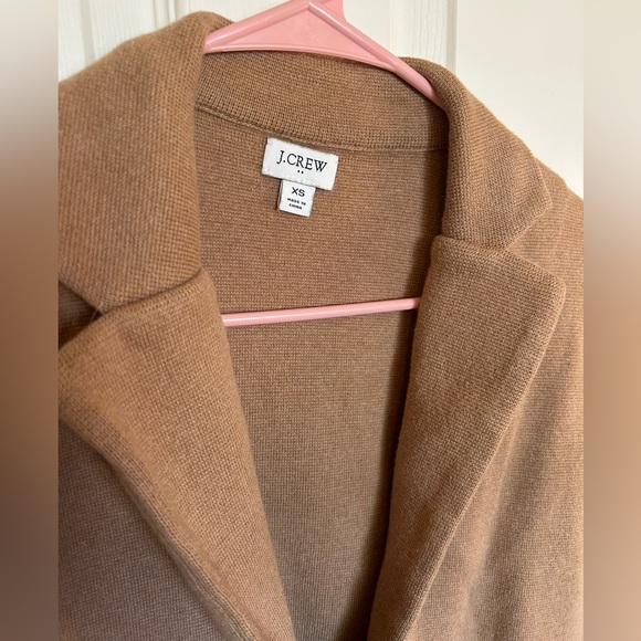J. Crew tan sweater blazer, like new - Picture 2 of 3